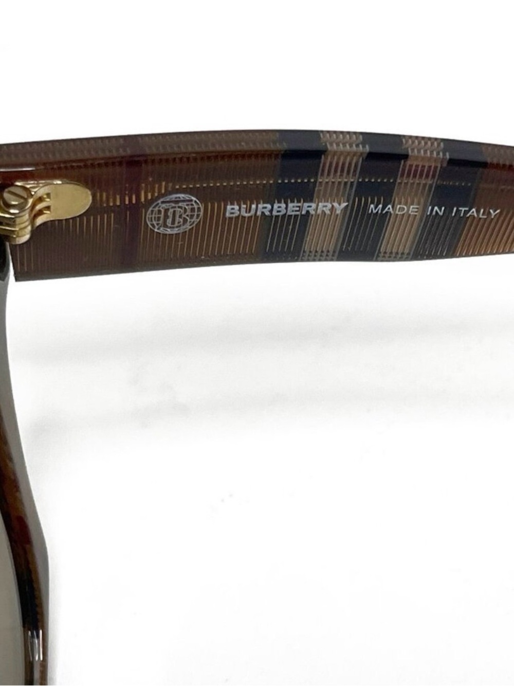 Burberry Nova Check Square Sunglasses in Brown and Black NWT - Picture 6 of 6